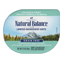Natural Balance L.I.D Grain-Free Adult Wet Dog Food Chicken & Sweet Potato Formula in Broth 2.75-oz