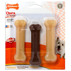 Nylabone DuraChew Chocolate & Original Flavor Dog Toy Value Pack Small/Regular - Up To 25 lbs 3 Count