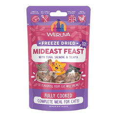 Weruva Mideast Feast Grain-Free Freeze Dried Cat Food Tuna, Salmon & Tilapia 1-oz