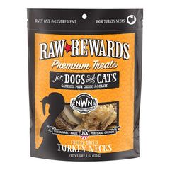 Northwest Naturals Raw Rewards Premium Freeze Dried Dog & Cat Treats Turkey Necks 6-oz