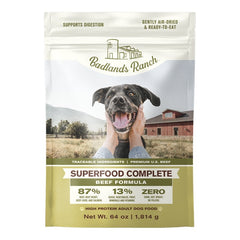 Badlands Ranch Superfood Complete Air-Dried Dog Food Beef 64-oz