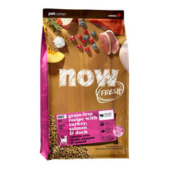 Petcurean Now Fresh Grain-Free Adult Formula Dry Cat Food Turkey, Salmon & Duck 3-lb