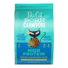 Tiki Pets Cat Born Carnivore High Protein Dry Cat Food Herring & Salmon 2.8-lb
