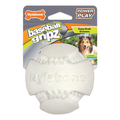 Nylabone Power Play Baseball Gripz Dog Toy Medium/Wolf - Up To 35 lbs