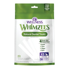 Whimzees Stix Natural Dental Dog Treats Extra Small 56 Count 14.81-oz