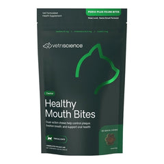 VetriScience Healthy Mouth Bites Perio Plus Dental Chews for Cats 60 Count 4.23-oz