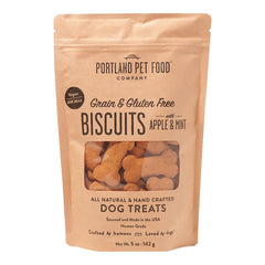 Portland Pet Food Company Grain & Gluten Free Apple & Mint Biscuits Dog Treats 5-oz