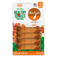 Nylabone Healthy Edibles All-Natural Long Lasting Chew Treats Bacon XS/Petite - Up To 15 lbs 8 Count