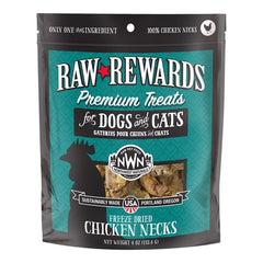 Northwest Naturals Raw Rewards Premium Freeze Dried Dog & Cat Treats Chicken Neck 4-oz
