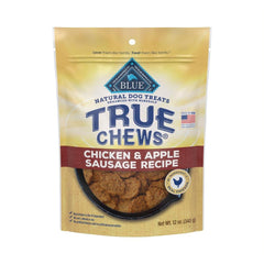Blue Buffalo True Chews Natural Dog Treats Chicken & Apple Sausage Recipe 12-oz