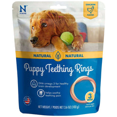 N-Bone Puppy Teething Rings Chicken 3 Count 3.6-oz