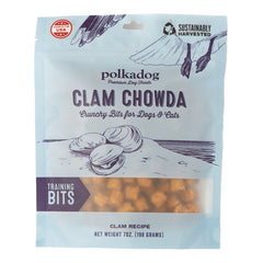 Polkadog Clam Chowda Training Bites Crunchy Dehydrated Dog & Cat Treats 7-oz