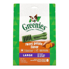 Greenies Sweet Potato Dog Dental Treats Large 12-oz 8 Count