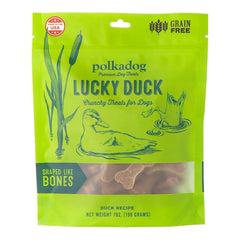 Polkadog Lucky Duck Bone-Shaped Crunchy Dehydrated Dog Treats 7-oz