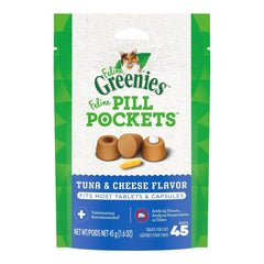 Greenies Feline Pill Pockets Cat Treats Tuna & Cheese 1.6-oz 45 Count