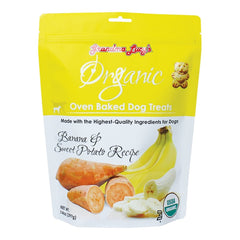 Grandma Lucy's Organic Oven Baked Dog Treats Banana & Sweet Potato Recipe 14-oz