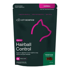 VetriScience Hairball Control Chews for Cats Chicken Liver 60 Count 3.17-oz