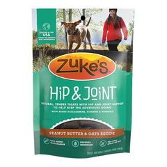 Zuke's Hip & Joint Soft & Chewy Dog Treats Peanut Butter & Oats Recipe 6-oz