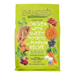 Evanger's Grain-Free Chicken with Sweet Potato & Pumpkin Recipe Dry Dog Food 4.4-lb