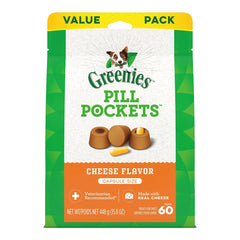 Greenies Capsule Pill Pockets Dog Treats Cheese 15.8-oz 60 Count