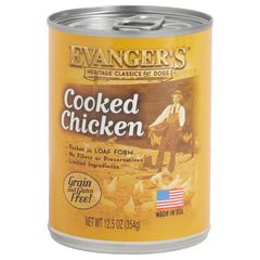 Evanger's Heritage Classic Wet Dog Food Cooked Chicken 12.8-oz