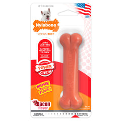 Nylabone Power Chew Dog Toy Bacon Small/Regular - Up To 25 Ibs