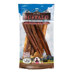 Loving Pets Pure Buffalo Bully Sticks Dog Treat 6-in 6 Count