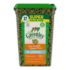 Greenies Feline Oven Roasted Chicken Adult Cat Dental Treats 21-oz