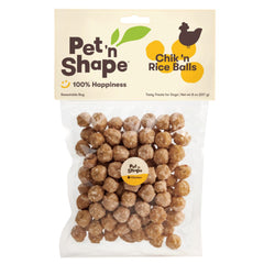 Pet 'n Shape Chik 'n Rice Balls Crunchy Dog Treats 8-oz