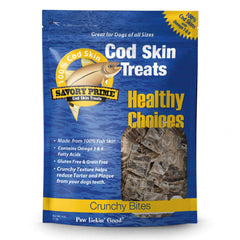 Savory Prime Cod Skin Crunchy Bites Dog Treats 4-oz