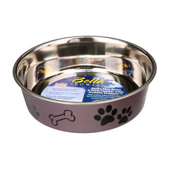 Loving Pets Metallic Dog Bowl Grape Small