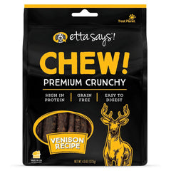 Etta Says! Chew! Premium Crunchy Venison Dog Treats 4.5-oz