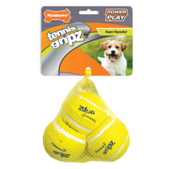 Nylabone Power Play Tennis Gripz Balls Dog Toy Medium/Wolf - Up To 35 lbs