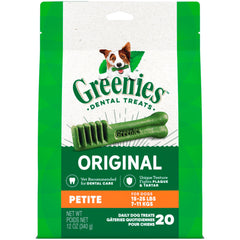 Greenies Original Dog Dental Treats Petite 12-oz 20 Count