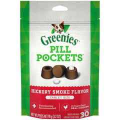 Greenies Tablet Pill Pockets Dog Treats Hickory Smoke 3.2-oz 30 Count