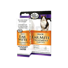 Four Paws Healthy Promise Aloe Ear Mite Treatment For Cats 0.75-oz