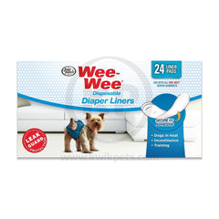 Four Paws Wee-Wee Dog Diaper Garment Pads One Size 24 Count