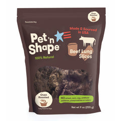 Pet 'n Shape Oven Roasted Beef Lung Slices Crunchy Dog Treats 9-oz