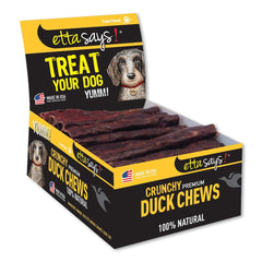 Etta Says! Premium Crunchy Duck Chews Dog Treat 4-in 36 Count