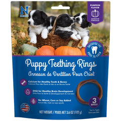 N-Bone Puppy Teething Rings Pumpkin 3 Count 3.6-oz
