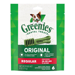 Greenies Original Dog Dental Treats Regular 6-oz 6 Count