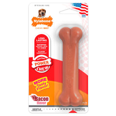 Nylabone Power Chew Dog Toy Bacon Medium/Wolf - Up To 35 lbs